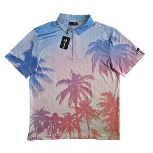 Greenside‎ Golf (Mens Size XL) Short Sleeve Polo Shirt California Dusk Tropical